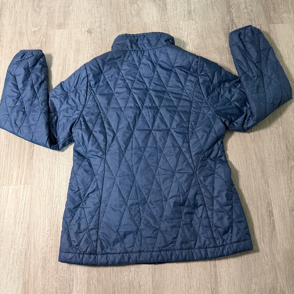 Patagonia Nano Puff Blue Diamond Quilted Coat Jacket Girls Size 10 Full Zip - Picture 3 of 8